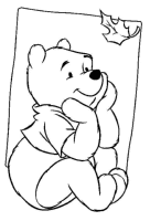 A coloring page of winnie the pooh